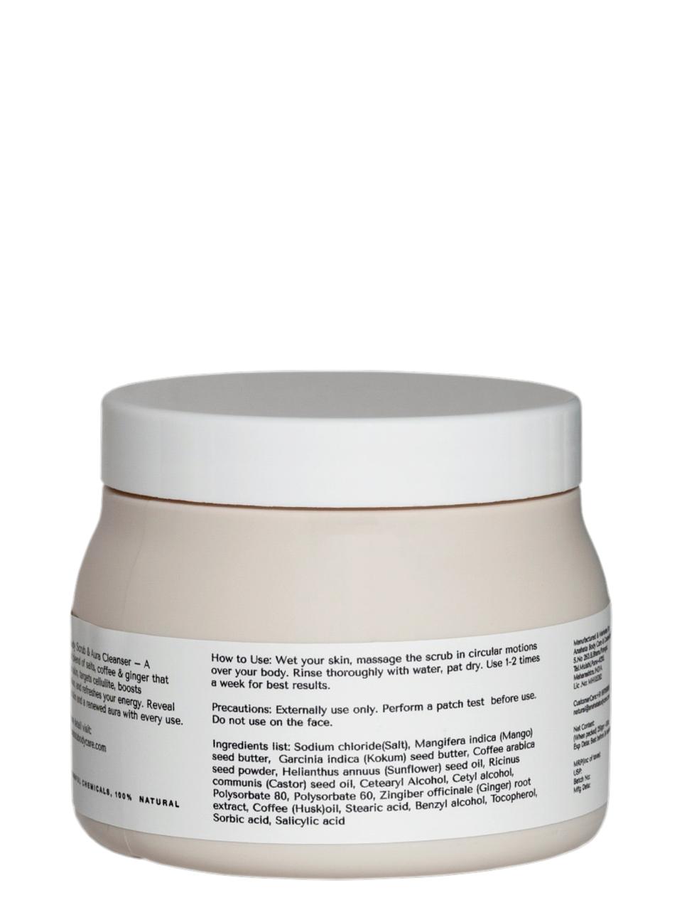 Persontage DETOX Body Scrub – Exfoliating Body Polish Beige jar with white lid on a white background