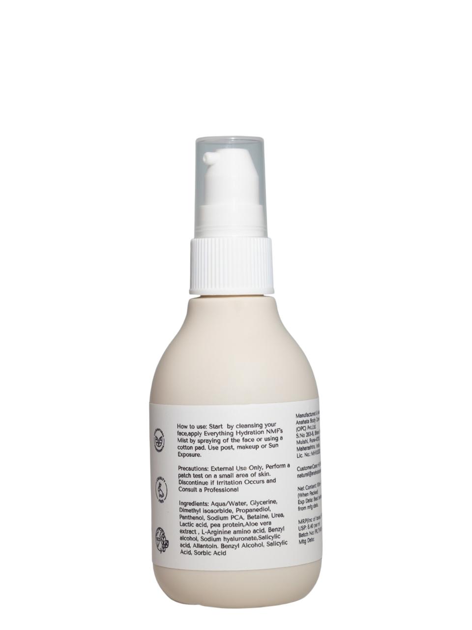 Persontgae EVERYTHING HYDRATION – NMF Hydration Mist, White spray bottle with a label on a white background