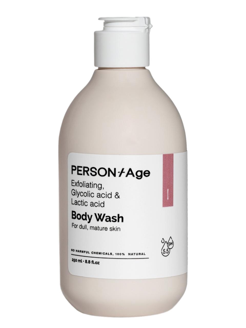 EXFOLIATING Body Wash  - Body wash bottle with 'PERSONtAGE' label on a white background