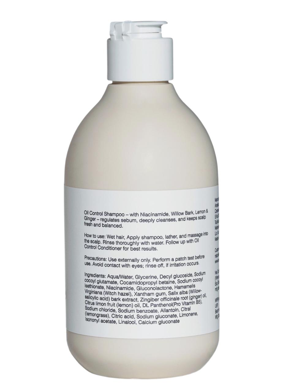 Persontage Oil control Shampoo bottle with label on a white background