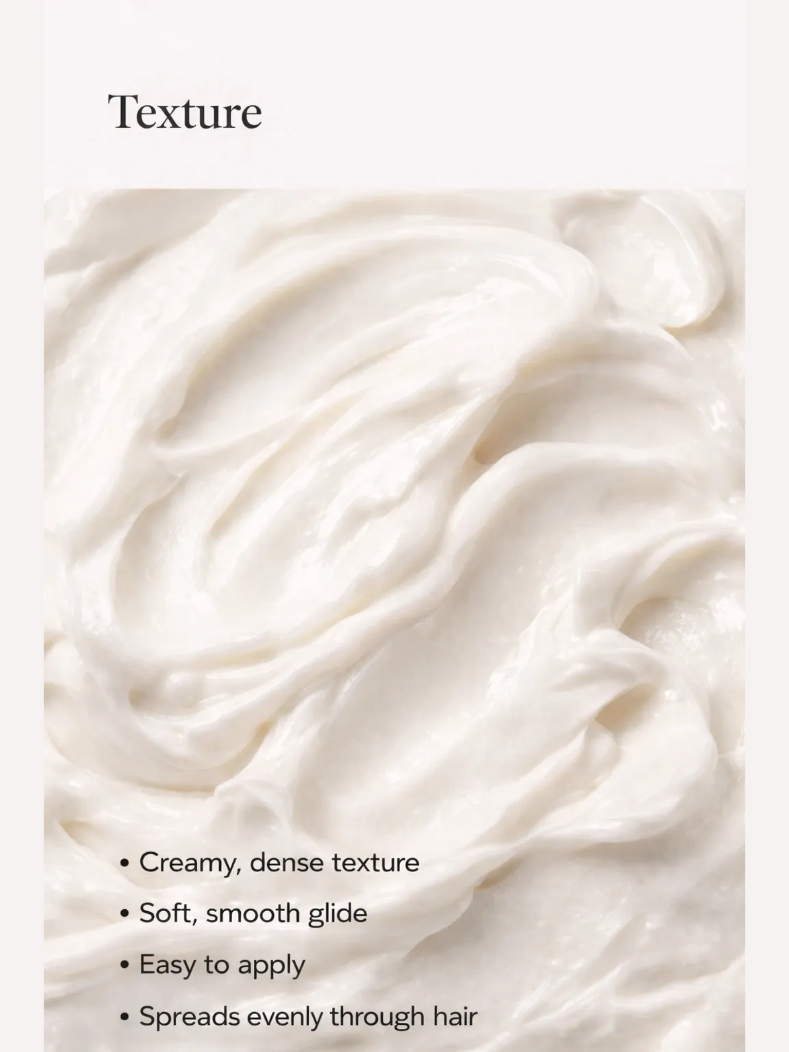 Persontage TRUE HYDRATION  Conditioner Conditioner Close-up of creamy texture with descriptive text on a white background