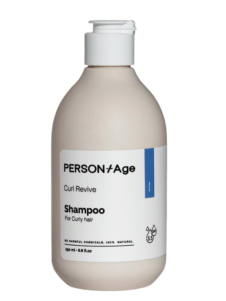 PersontAge Curl Revive Shampoo bottle on a white background