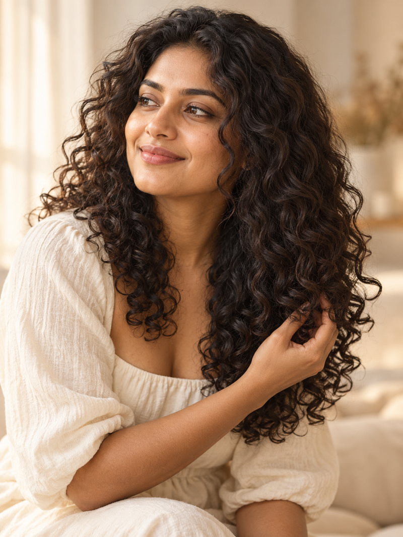 Curly hair