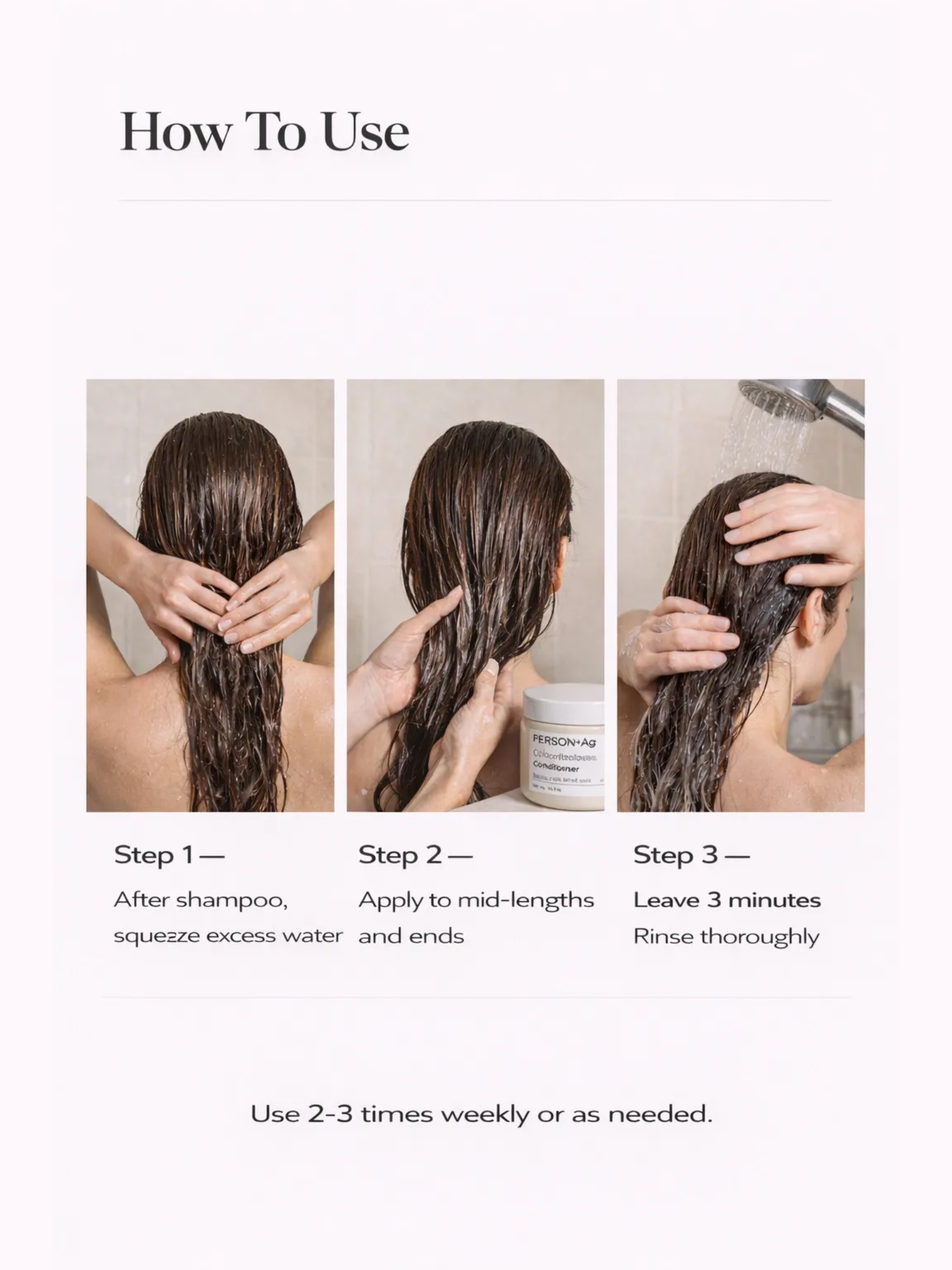 Persontage TRUE HYDRATION Conditioner  how to use 